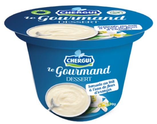 Image de Le Gourmand dessert - Semoule au lait à l'eau de fleur d'oranger - (170g)