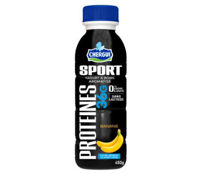 Image de CHERGUI Sport - Yaourt à boire protéiné - Banane (450ml)